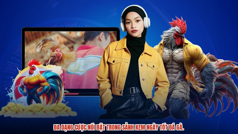 Đa dạng cược nổi bật trong sảnh xem ngày tốt đá gà.
